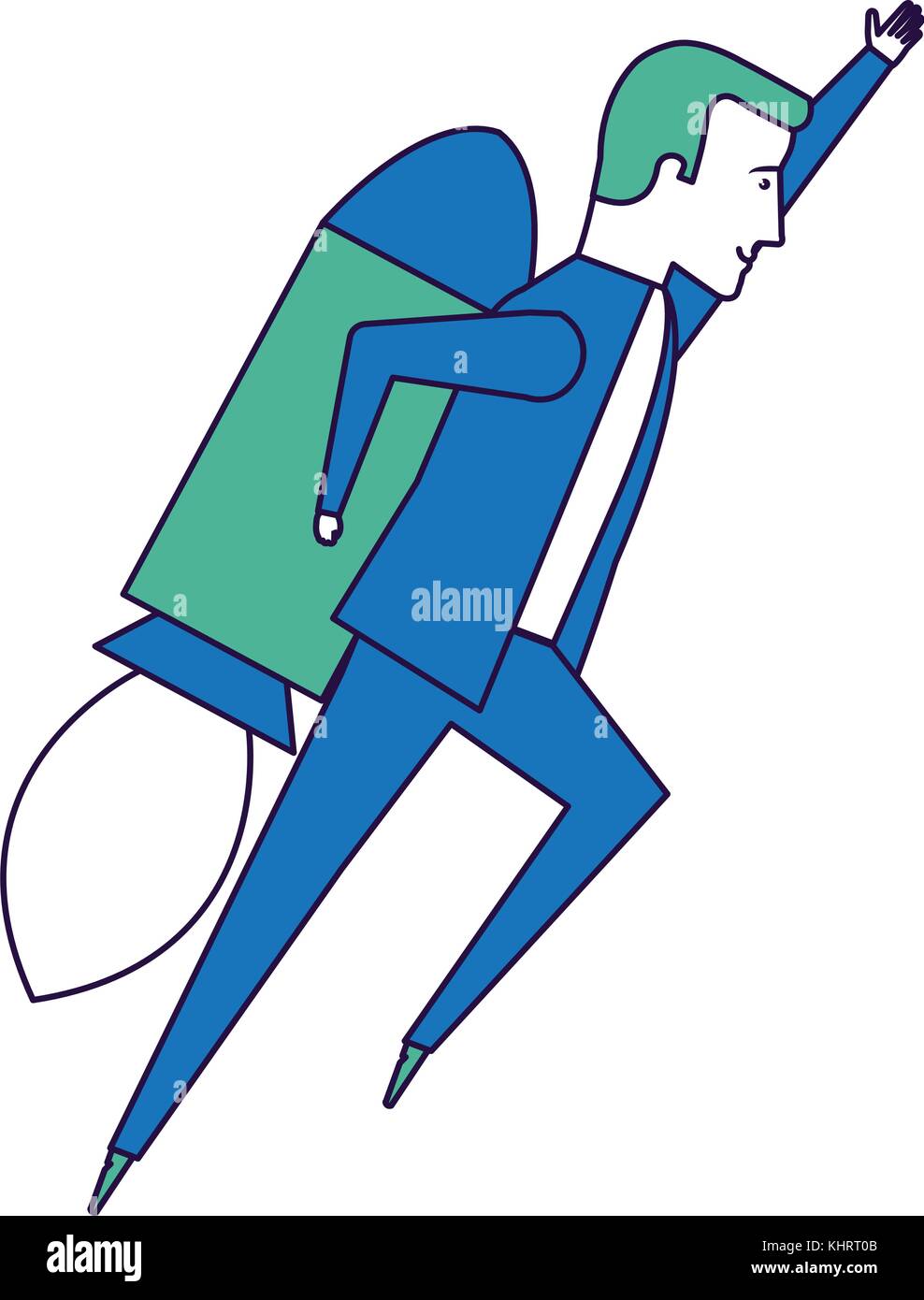 businessman with rocket avatar character Stock Vector Image & Art - Alamy