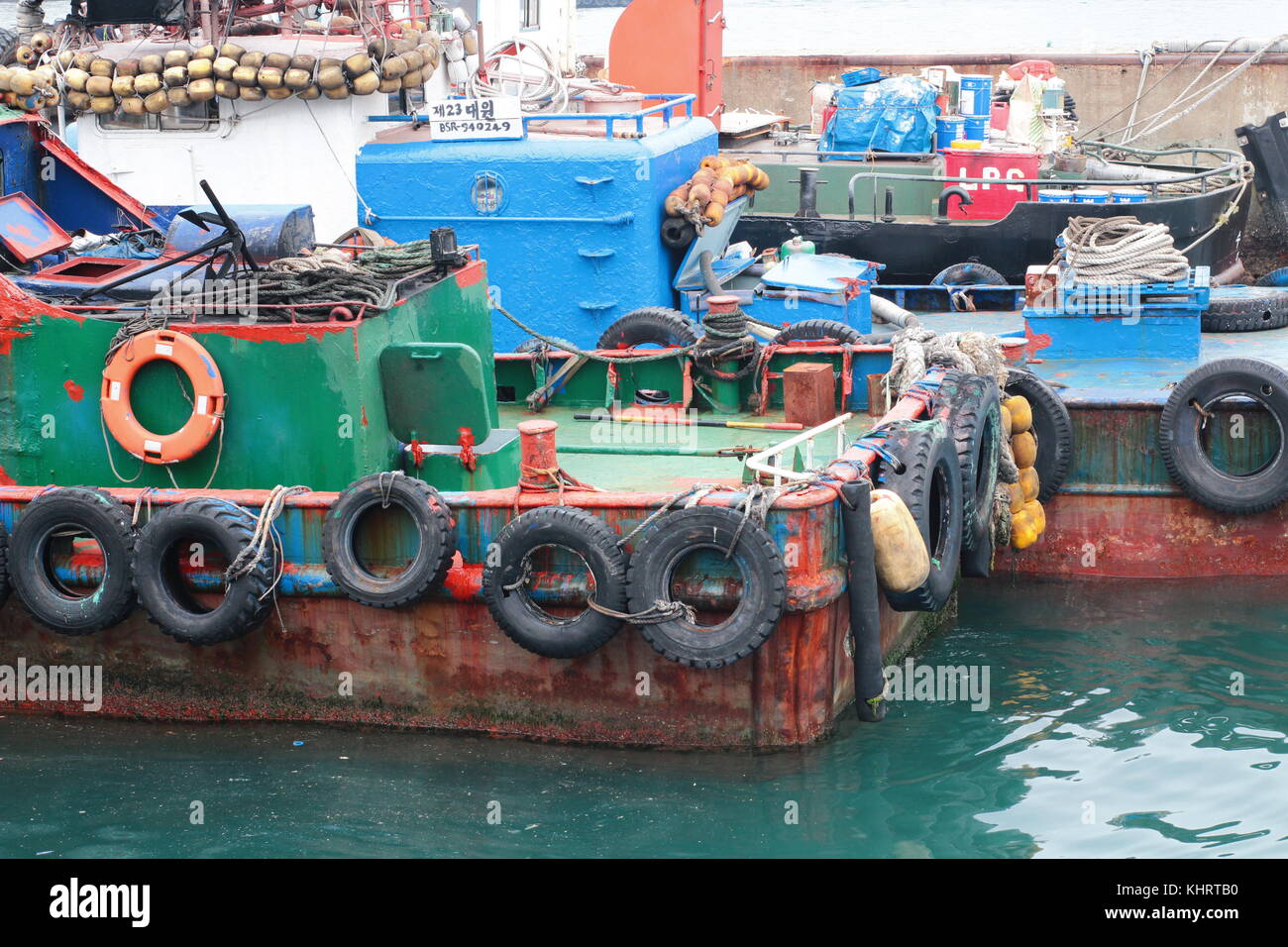 Korean fishing boat Stock Photo