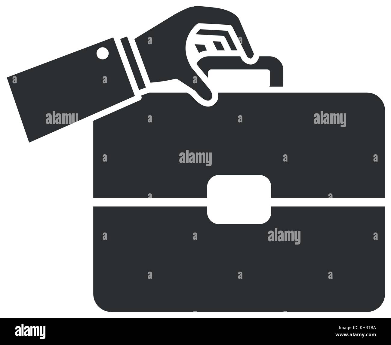 businessman hand with portfolio briefcase isolated icon Stock Vector ...