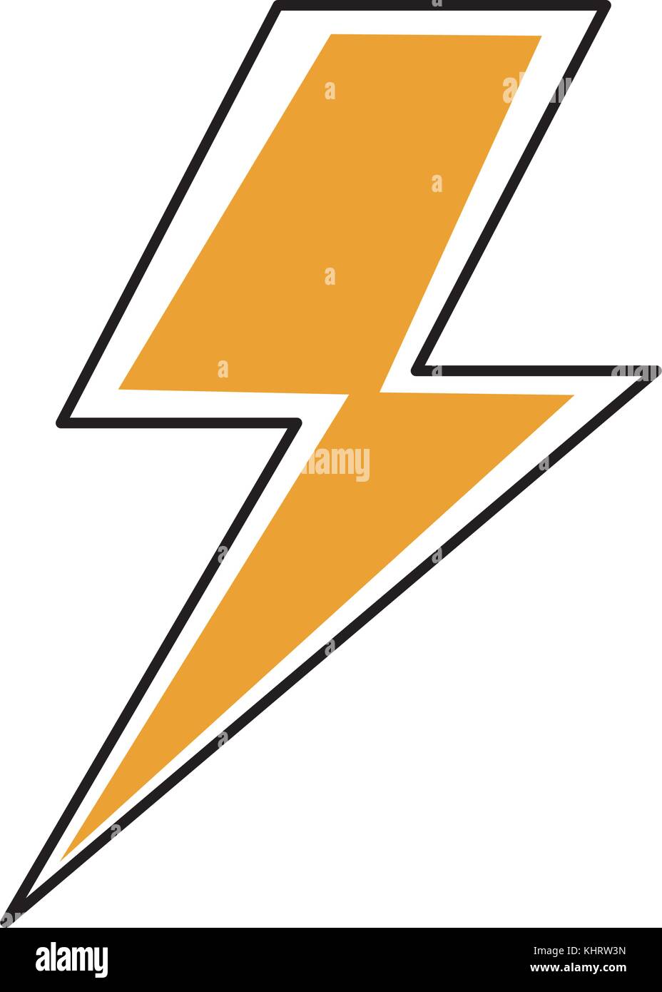 electric lightning bolt with shading effects vector illustration Stock ...