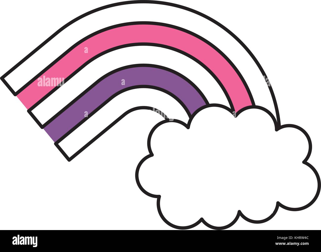 symbol of rainbow and clouds in the sky vector illustration Stock ...