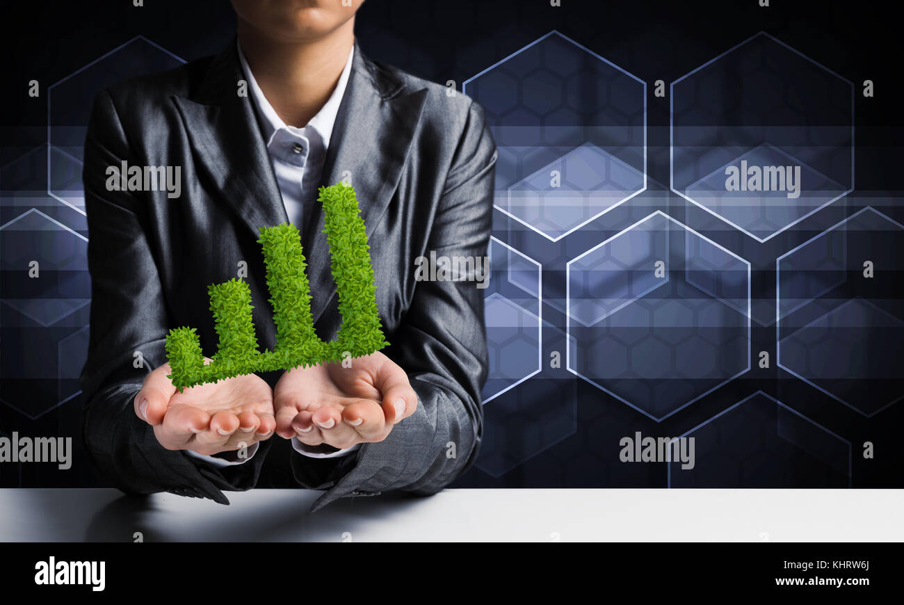 Businessman presenting growing graph Stock Photo - Alamy