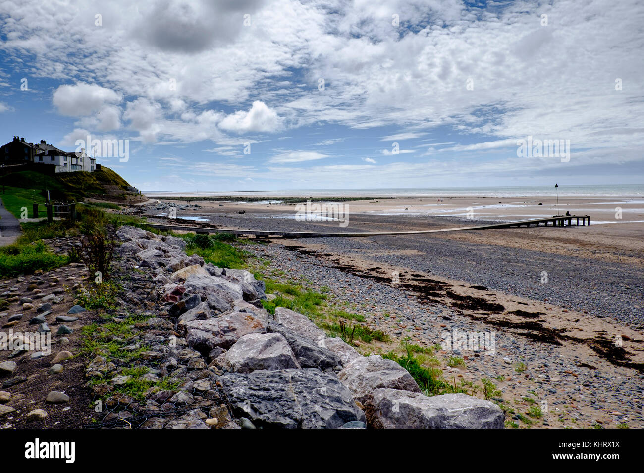 Drigg Beach and jetty, Lake District, Cumbria Stock Photo - Alamy