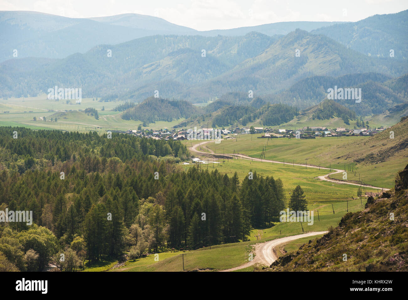 Rural road in altai hi-res stock photography and images - Alamy