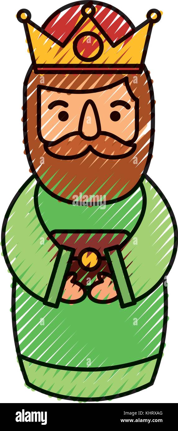 manger wise king christmas celebration bring presents to jesus vector