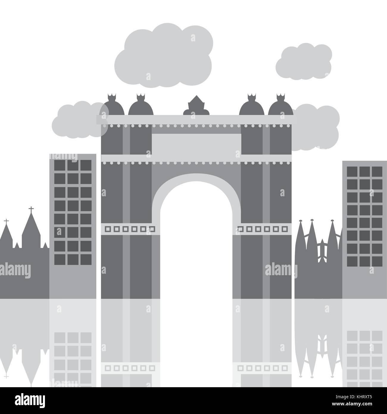 triumphal arch of barcelona spain site history Stock Vector Image & Art