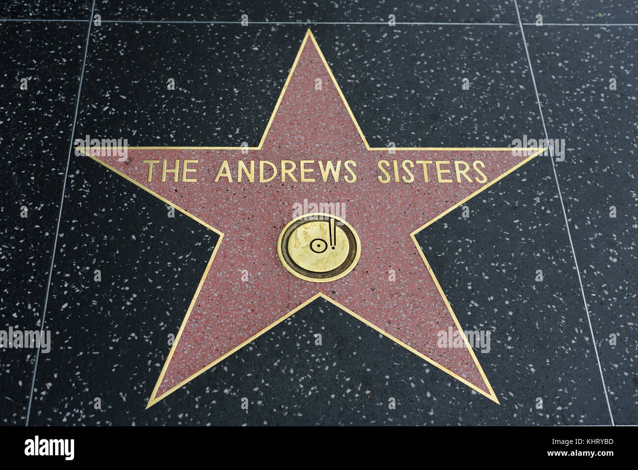 HOLLYWOOD, CA - DECEMBER 06: The Andrews Sister star on the Hollywood Walk of Fame in Hollywood, California on Dec. 6, 2016. Stock Photo