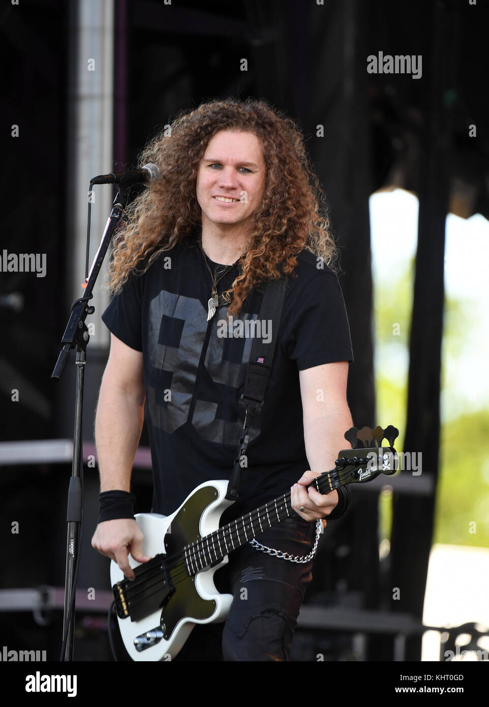 PEMBROKE PINES, FLORIDA - NOVEMBER 04: Dokken of the band Dokken at the Rockfest 80's concert day 1 on November 4, 2017 at CB Smith Park in Penbroke Pines, Florida. People: Dokken Stock Photo