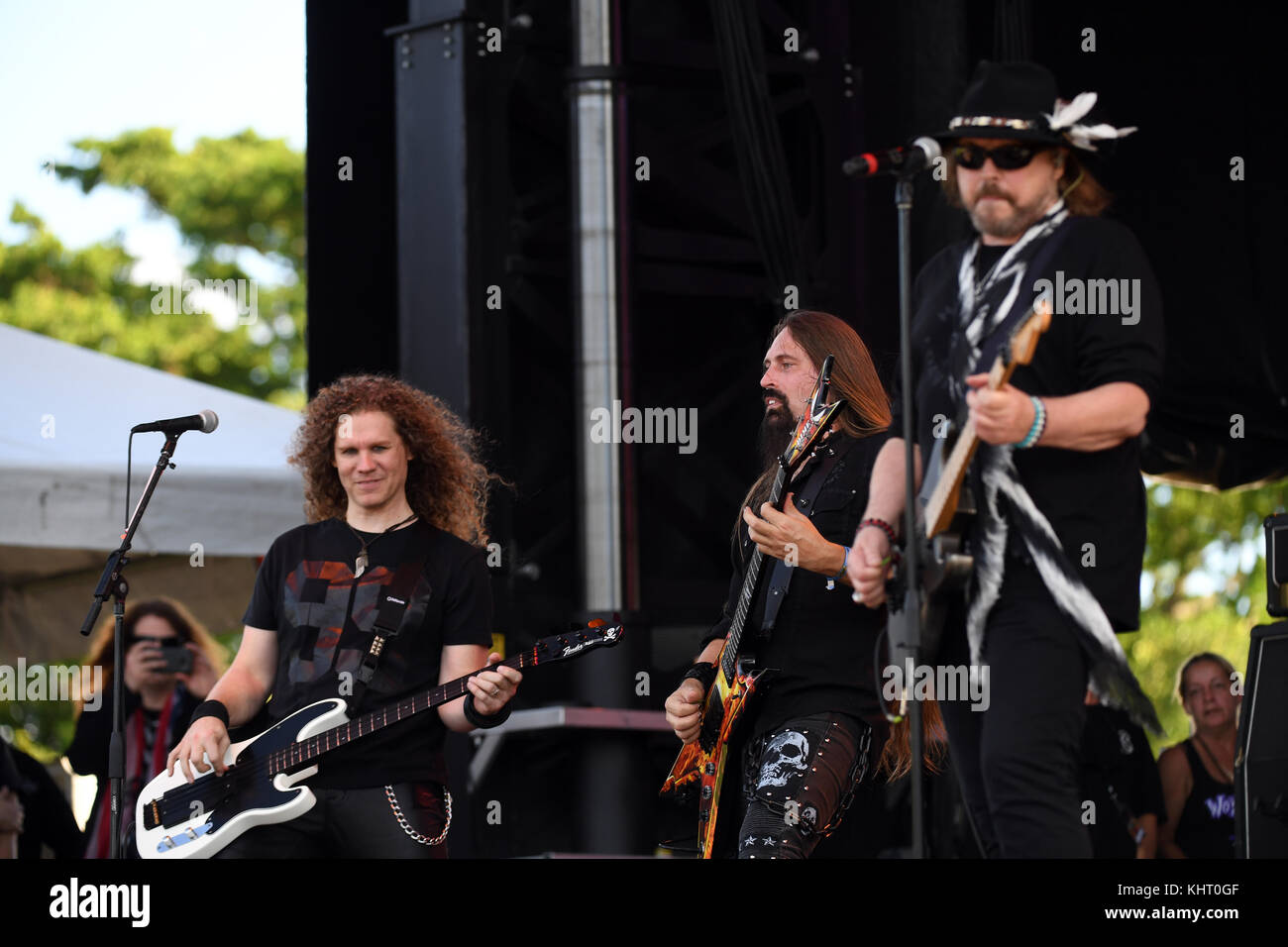 PEMBROKE PINES, FLORIDA - NOVEMBER 04: Dokken of the band Dokken at the Rockfest 80's concert day 1 on November 4, 2017 at CB Smith Park in Penbroke Pines, Florida. People: Dokken Stock Photo
