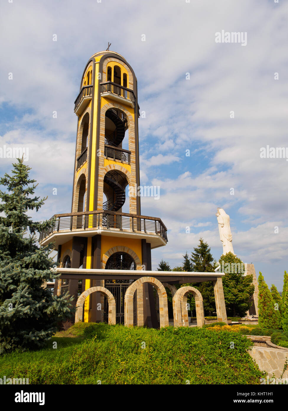 The bell tower in the town of Haskovo, Bulgaria. Stock Photo