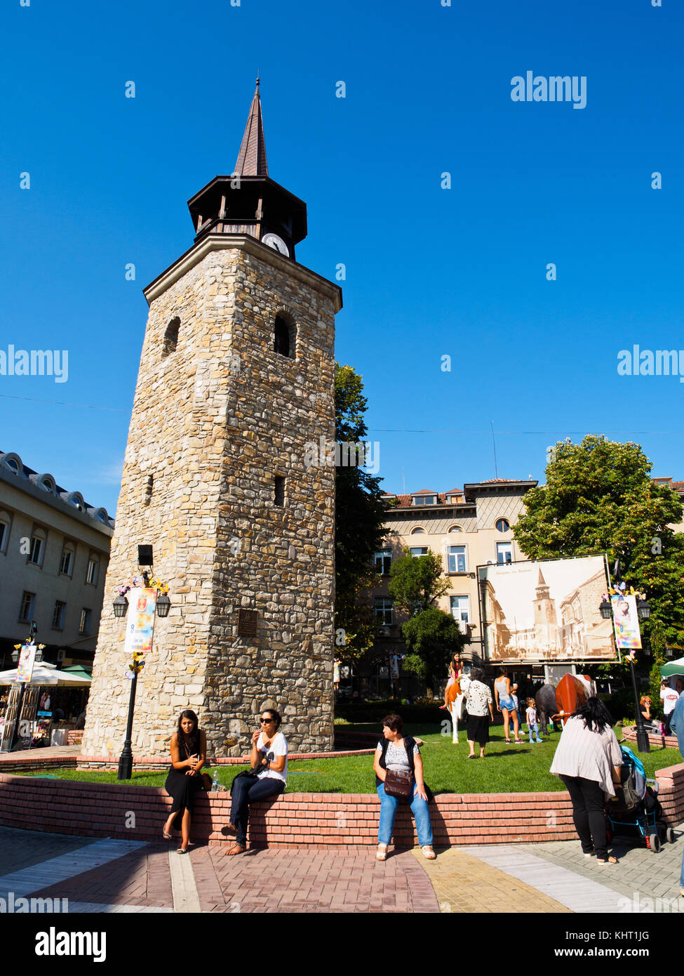 The old clock tower of Haskovo, Bulgaria Stock Photo Alamy