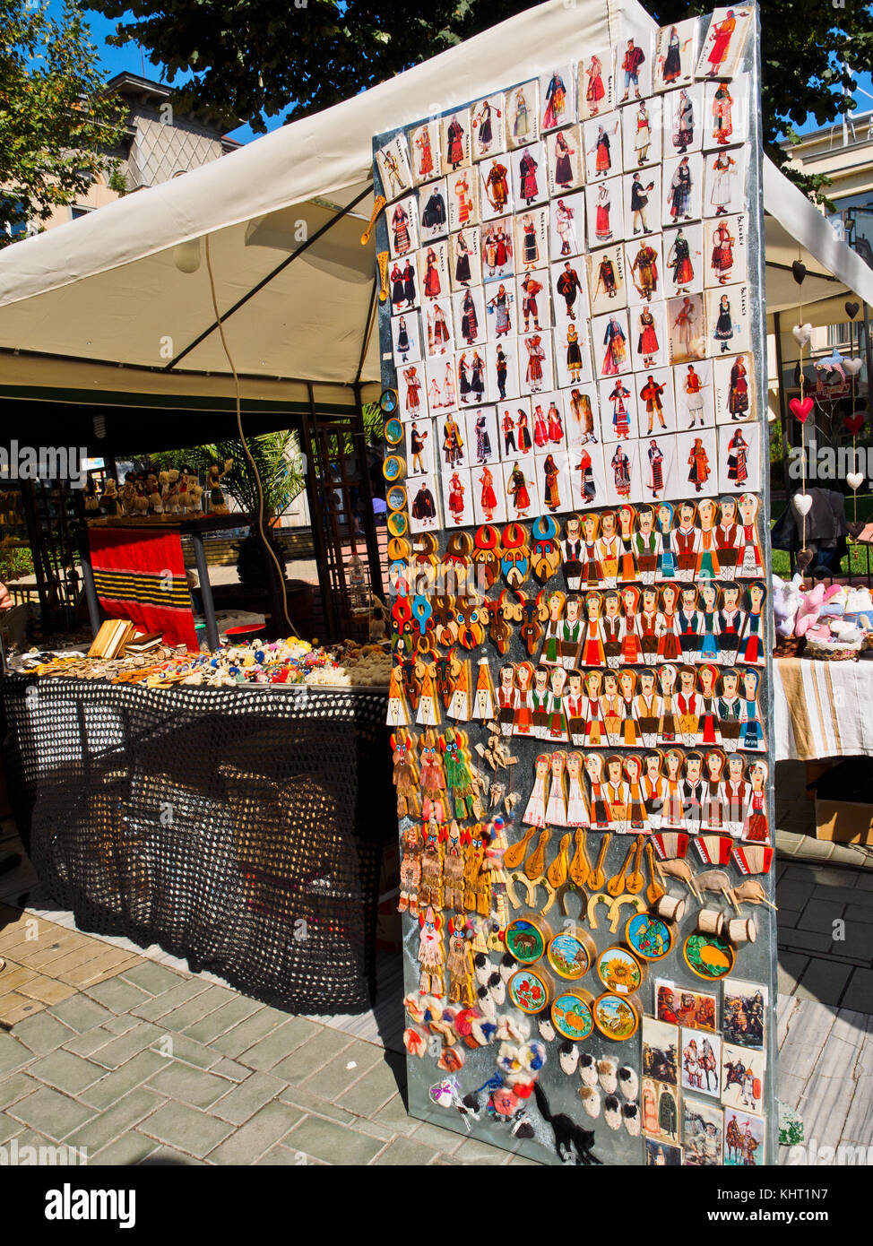 Souvenir shops in Haskovo festival. Stock Photo