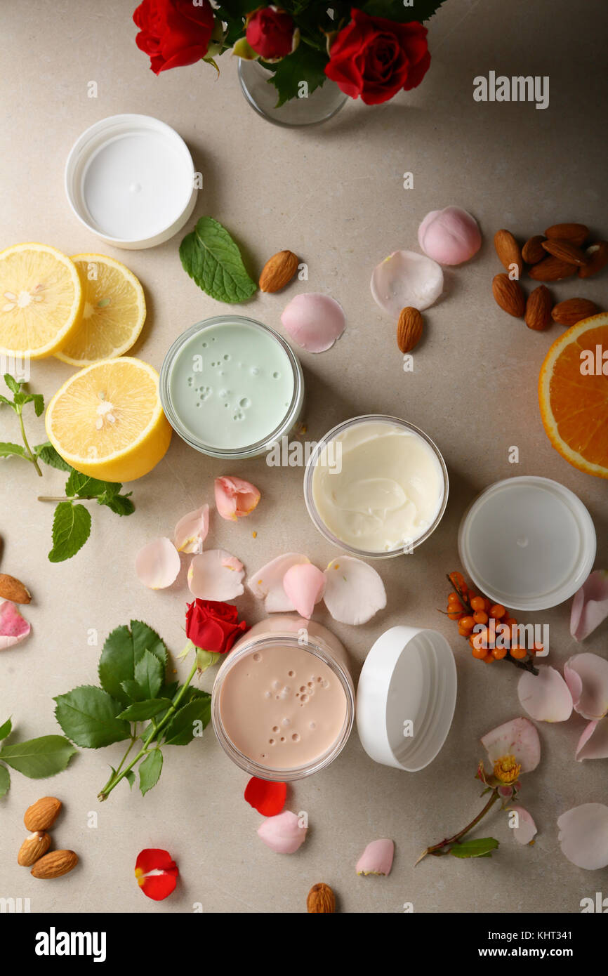 Organic Cosmetic creme Stock Photo - Alamy