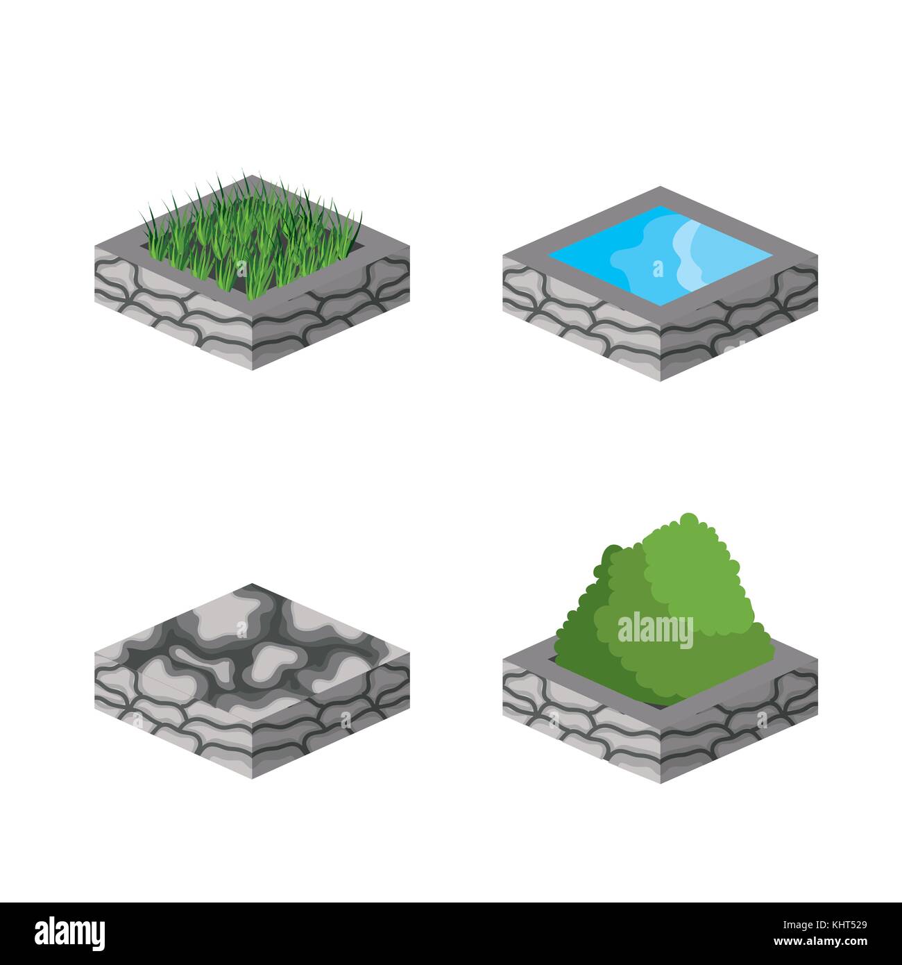 Isometric of water vector image Cut Out Stock Images & Pictures - Alamy