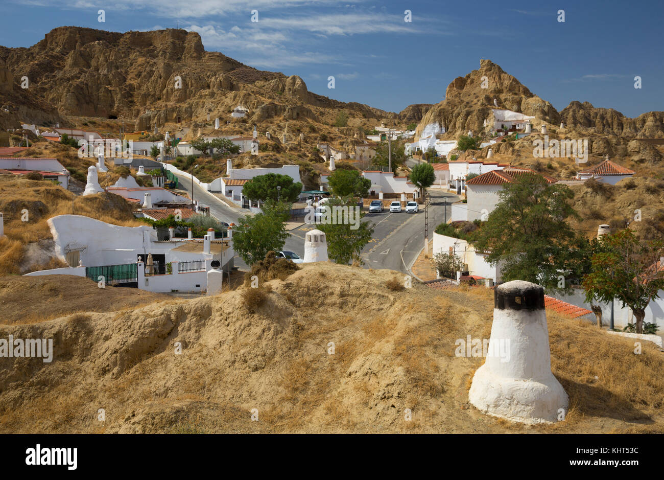 Underground cave dwellings in Guadix, Southern Spain Stock Photo