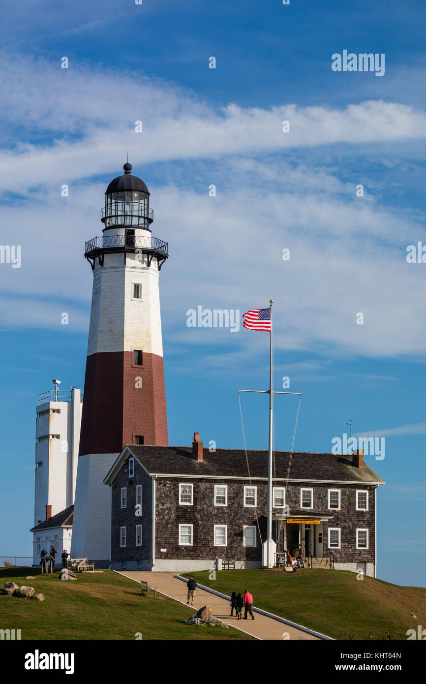 Montauk Point Lighthouse, Long Island, New York Stock Photo