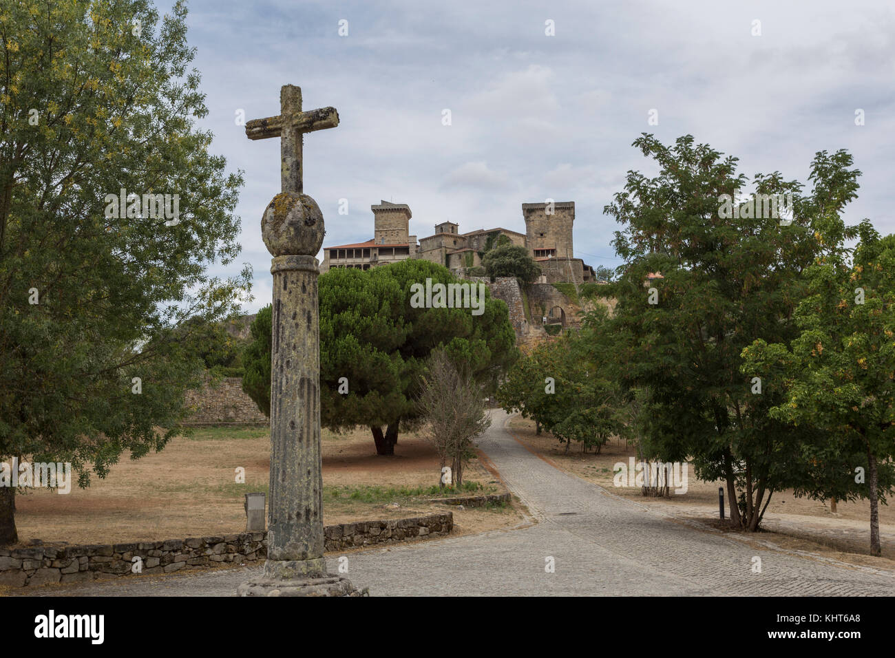 Santiso Ancient Romanesque church in Galicia Stock Photo - Alamy