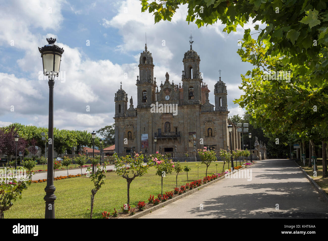Santiso Ancient Romanesque church in Galicia Stock Photo - Alamy