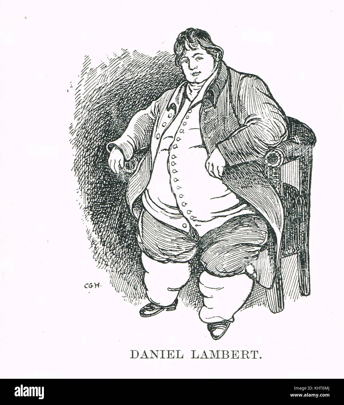 Daniel Lambert, the Fat Man of Leicester Stock Photo