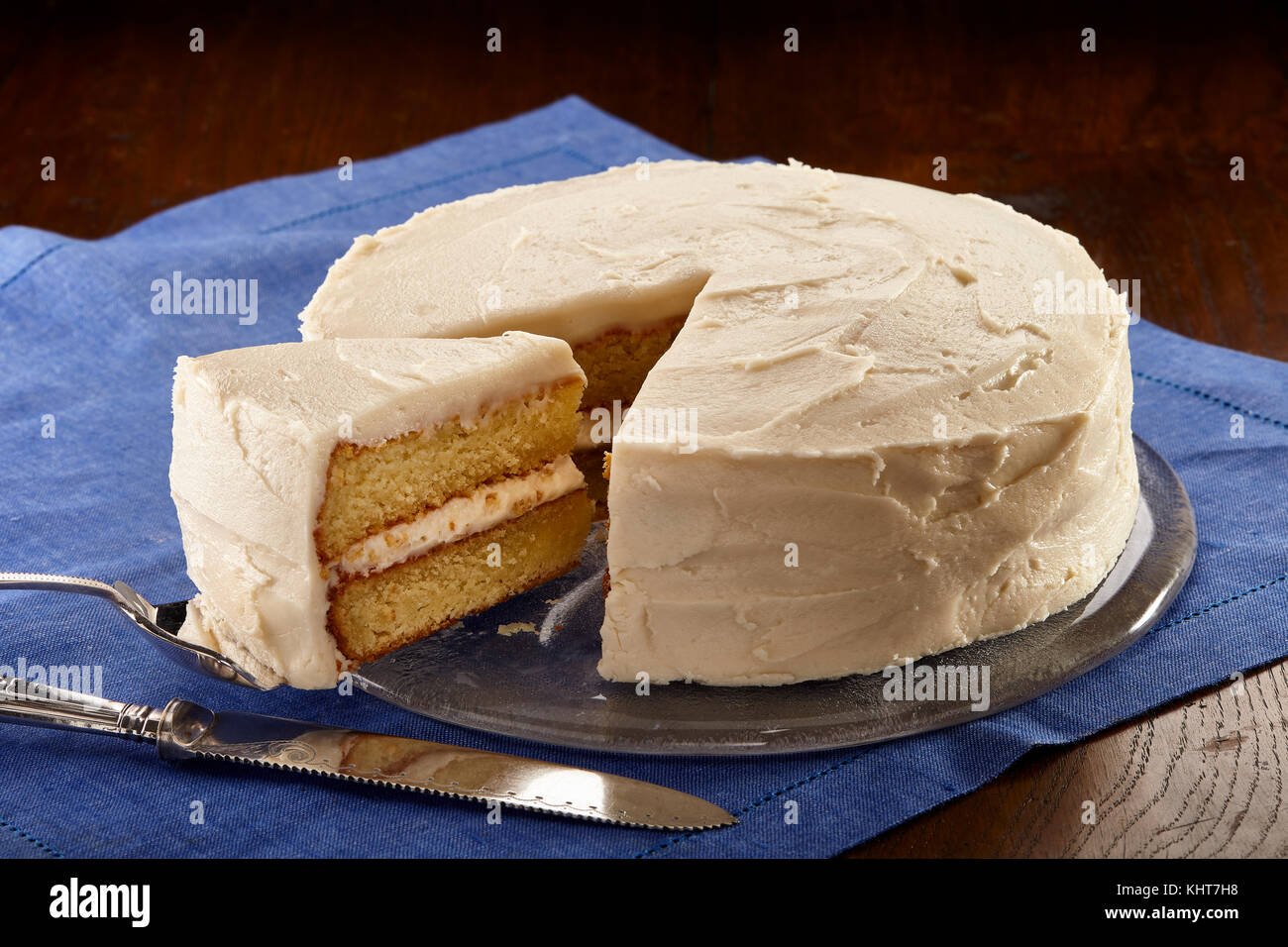 Any occasion white cake Stock Photo