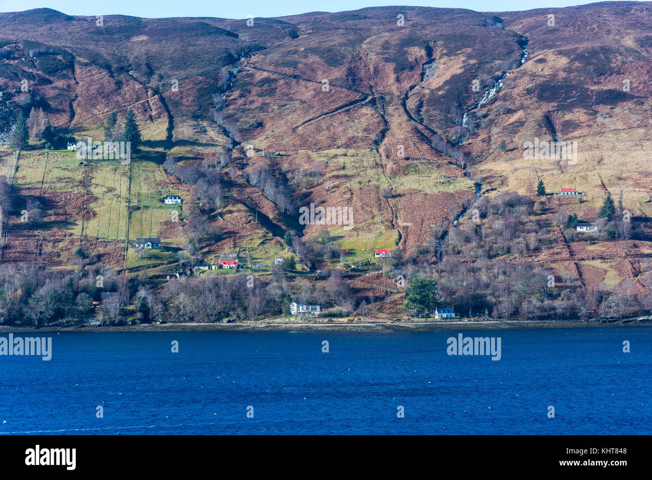 Loch Broom and Blarnaleyoch, Wester Ross, Scotland, United Kingdom Stock Photo