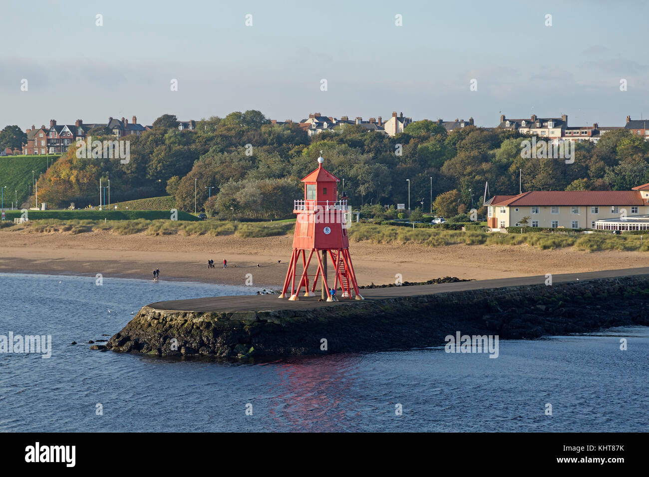 lighthouse, South Shields, Northumberland, England, Great Britain Stock Photo