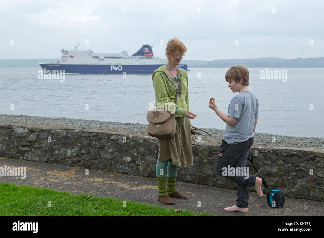 einlaufende Fähre, Cairnryan, Schottland | ferry arriving, Cairnryan, Scotland Stock Photo