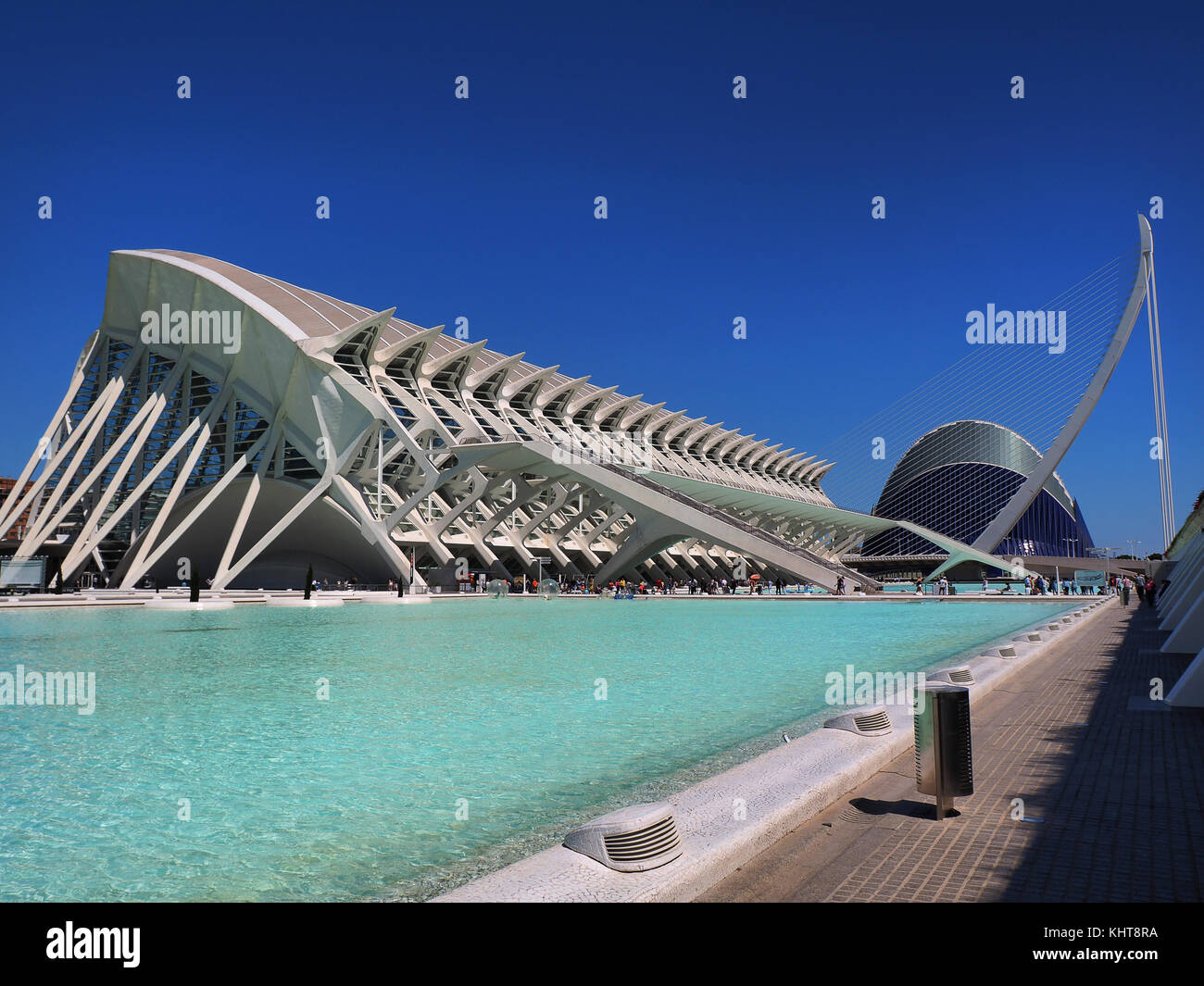 VALENCIA, SPAIN - JUL 14: City architectural detail on JUL 14, 2017 in Valencia, Spain. Valencia welcomes more than 4 million visitors every year. Stock Photo