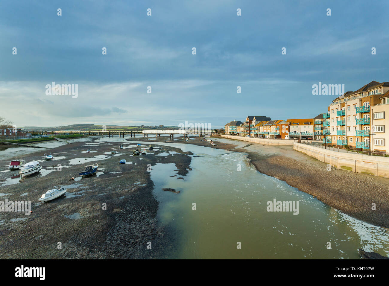 River Adur at Shoreham-by-Sea, West Sussex, England. Stock Photo