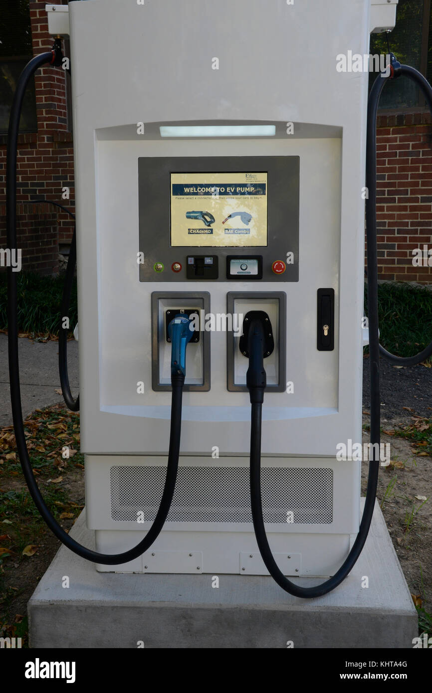 electric vehicle charger Stock Photo
