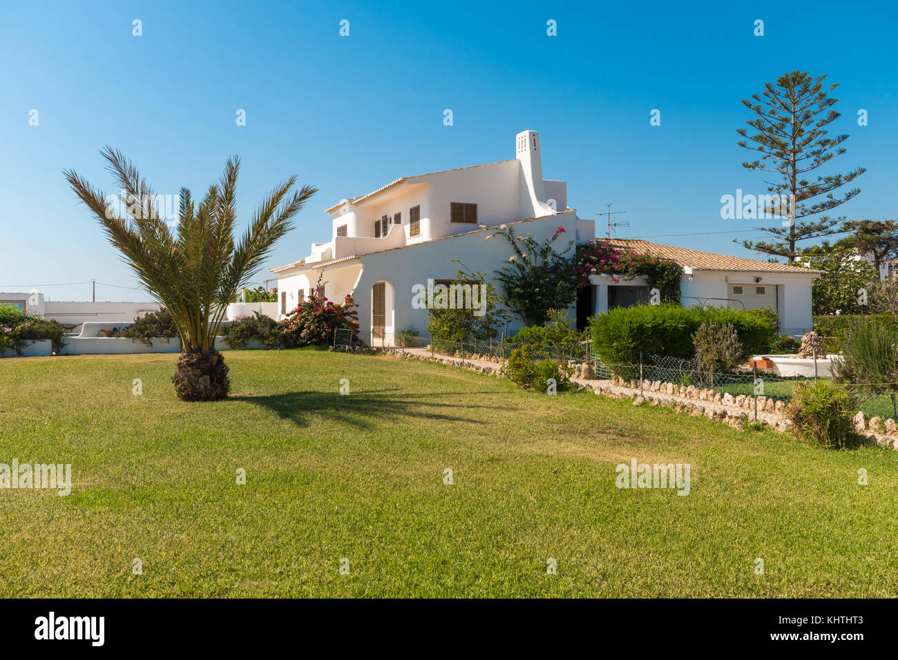 Portuguese Villa in Lagos, Portugal, Europe Stock Photo