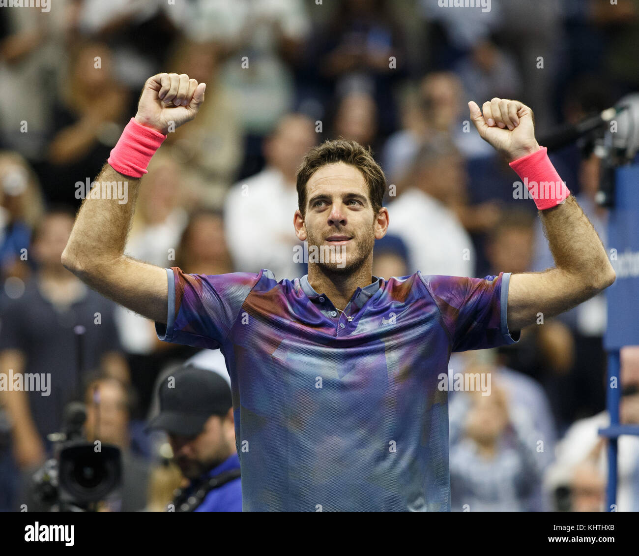 Argentinian tennis player JUAN MARTIN DEL POTRO (ARG) celebrates at US 