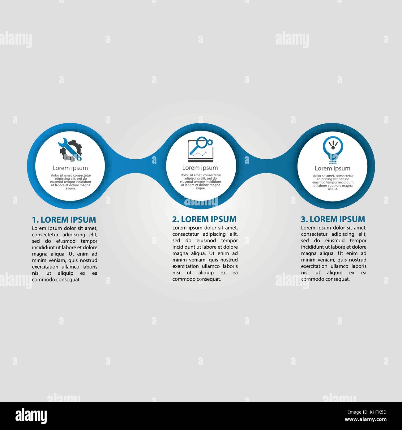 Infographics circular vector banner of 3 steps. Vector pattern ...