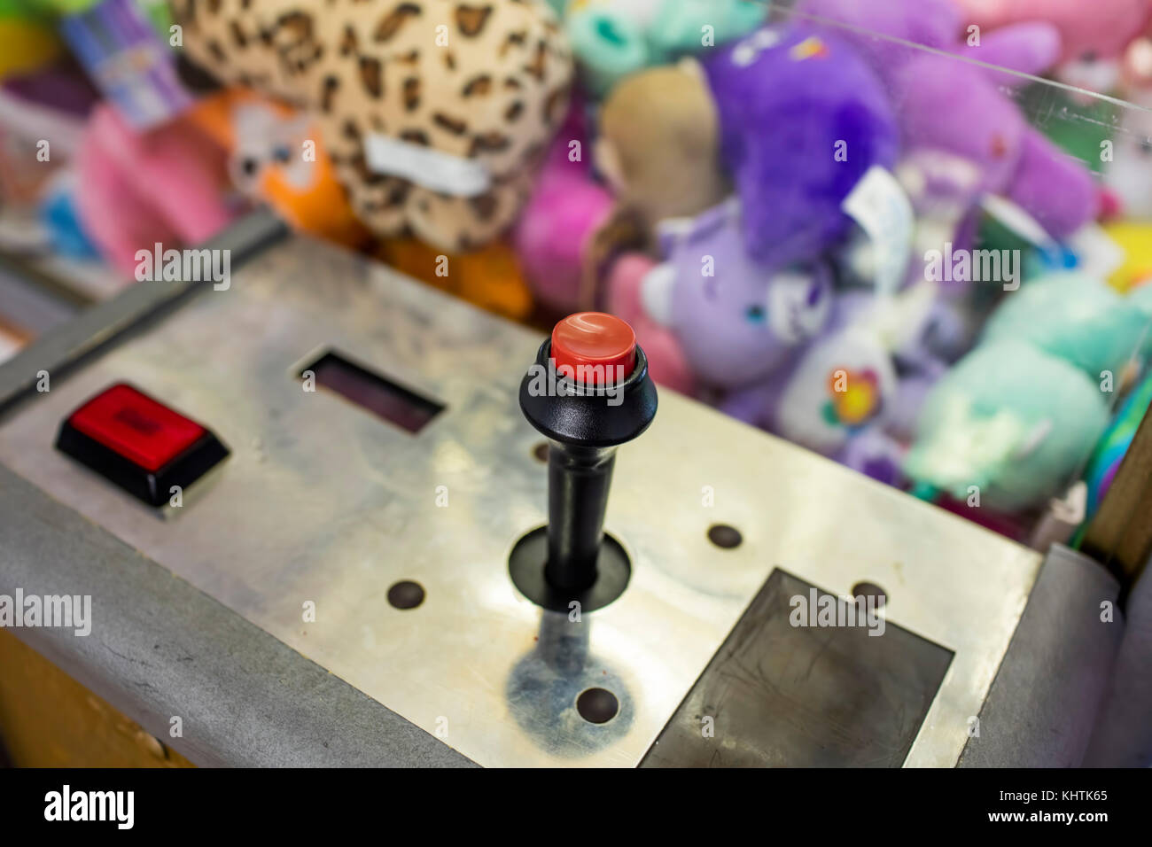 control stick on arcade machine Stock Photo