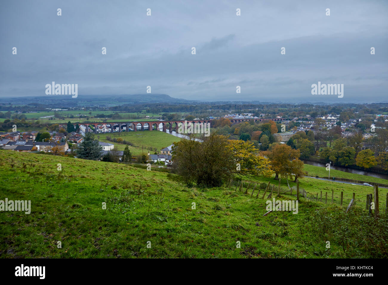Autumn in Ribble Valley village Whalley in Lancashire, listed Whalley