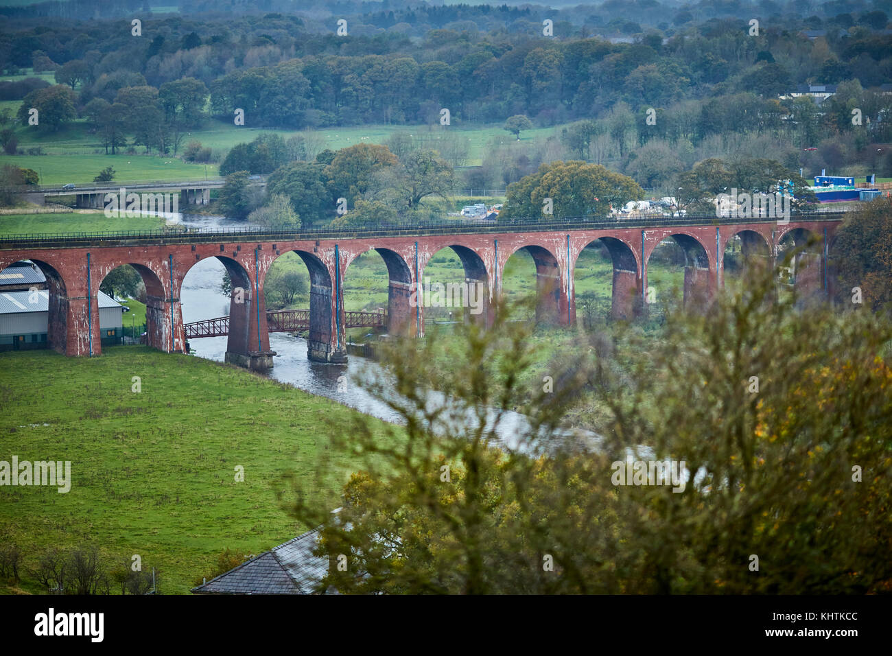 Autumn in Ribble Valley village Whalley in Lancashire, listed Whalley