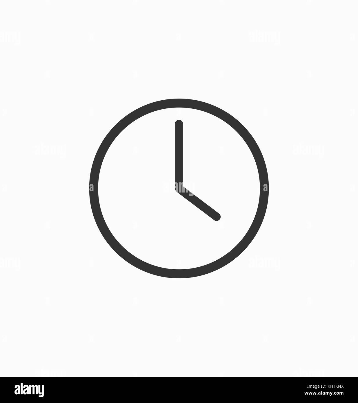 Clock Icon Black and White Stock Photos & Images - Alamy