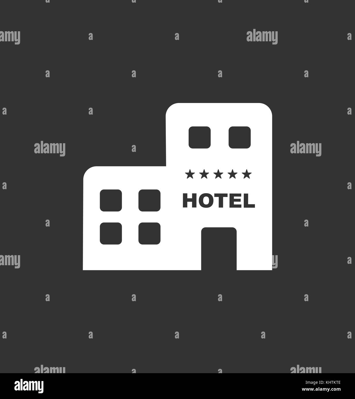 Hotel icon vector sign. Stock Vector