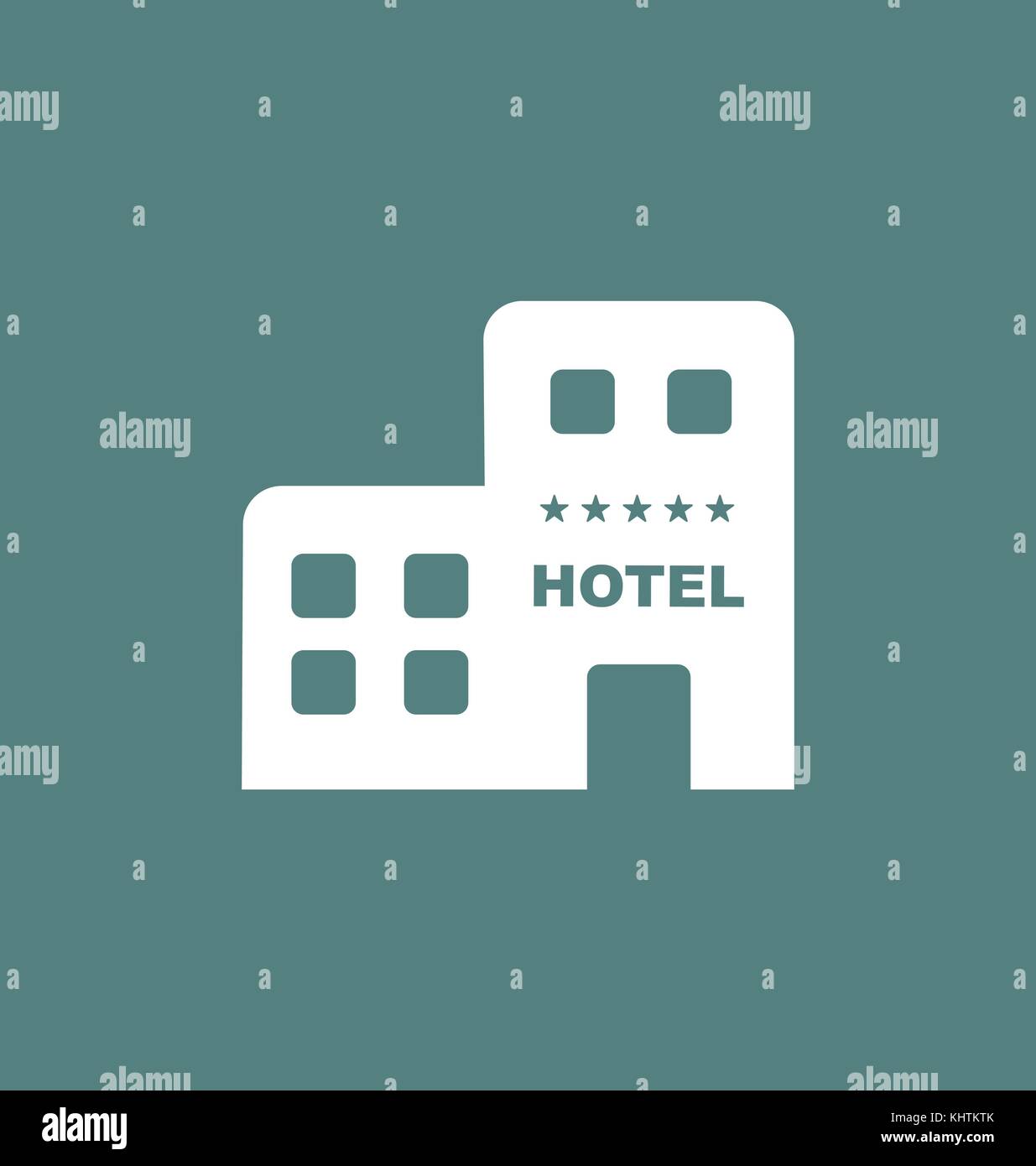 Hotel icon vector sign. Stock Vector