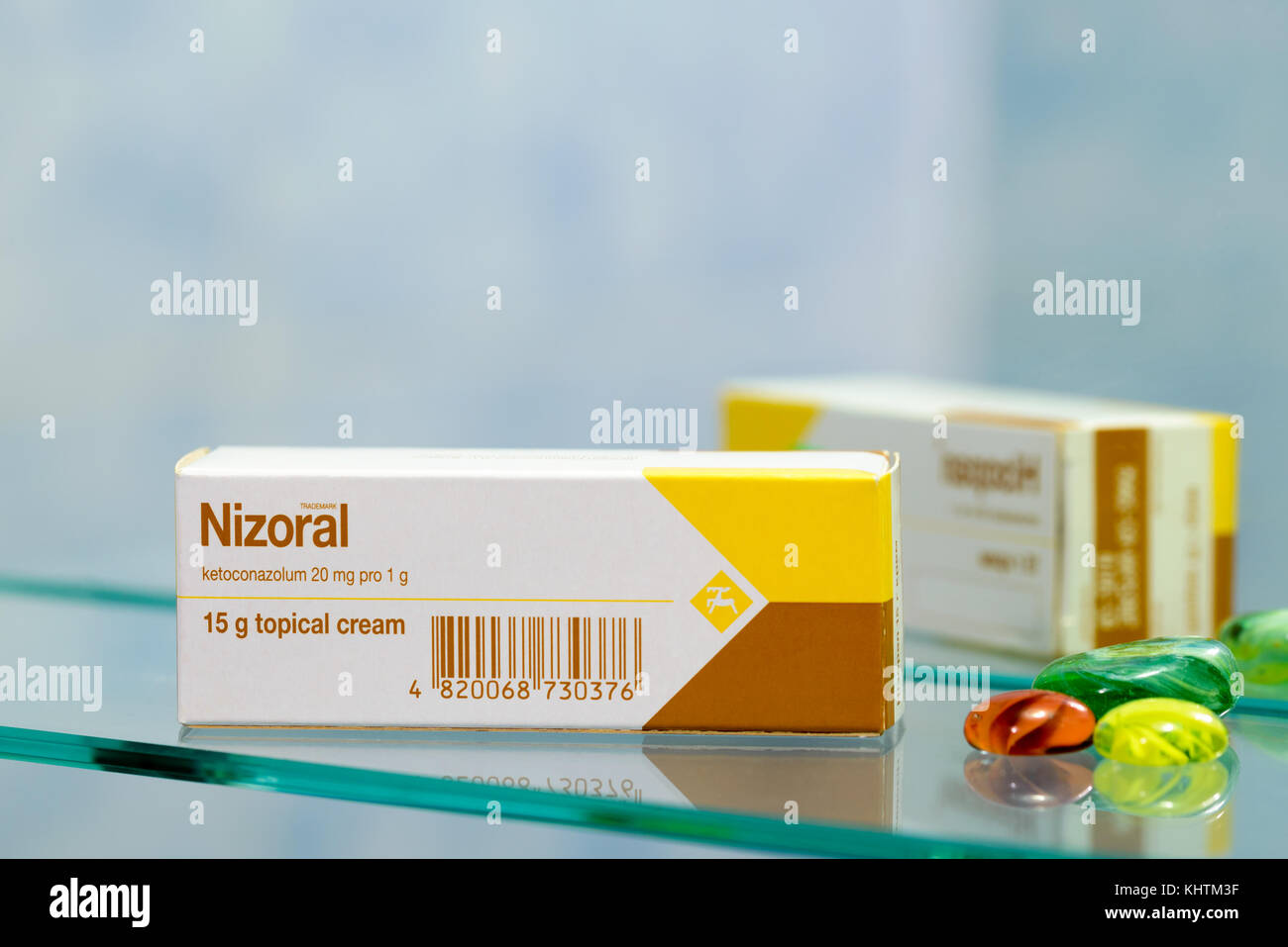 Kiev/Ukraine - August 27, 2017 - Nizoral cream contains the active ingredient ketoconazole, which is a type of medicine called an antifungal. It is us Stock Photo