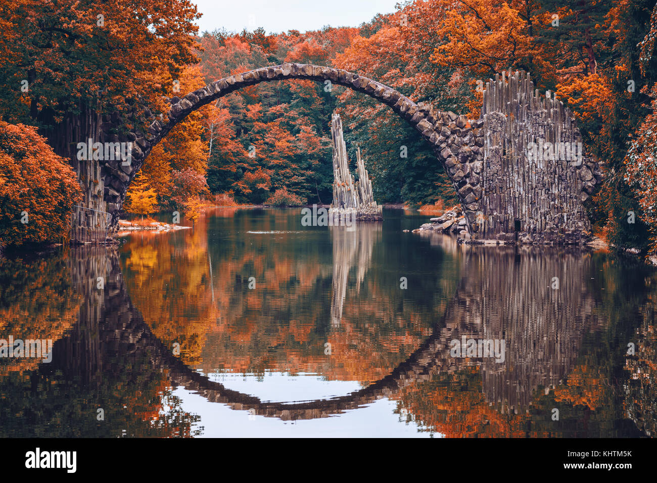 Rakotz Bridge Rakotzbrucke Devil s Bridge In Kromlau Saxony 