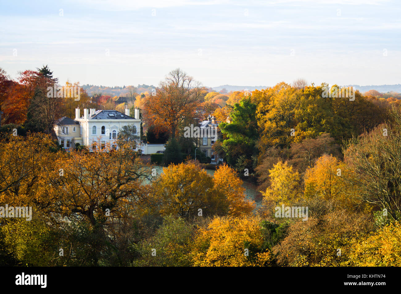 Royal Tunbridge Wells. Large secluded detached Victorian Villa in Hungershall Park Royal autumn