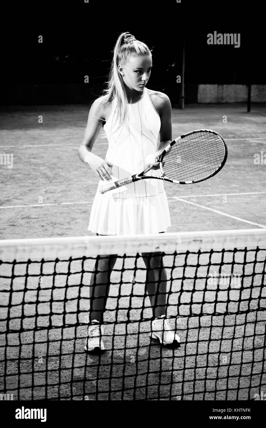 Sporty woman Black and White Stock Photos & Images Alamy