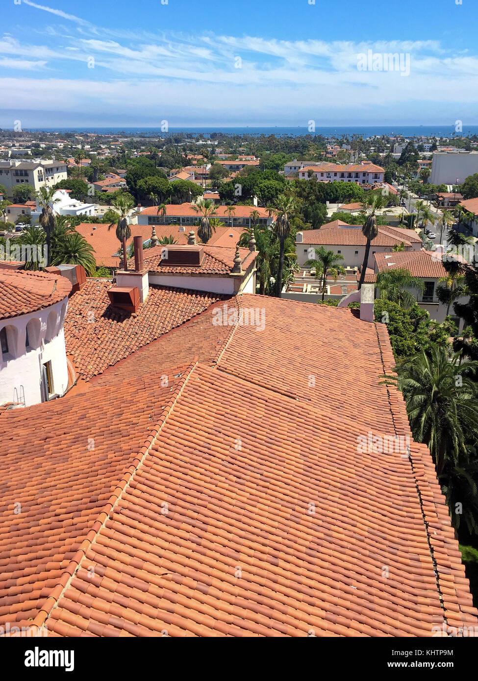 Santa Barbara courthouse, a view from El Mirador (clock tower) on the