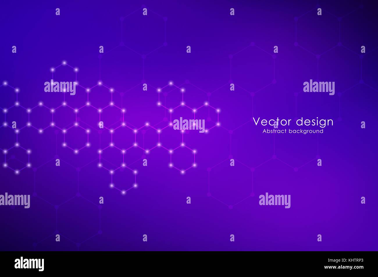 Abstract hexagonal background, science and technology concept, vector ...