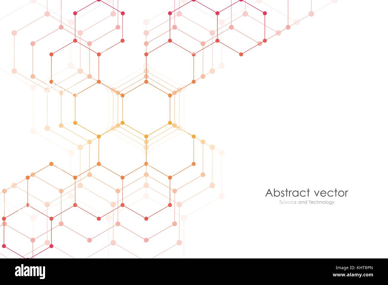 Abstract hexagonal background, science and technology concept, vector ...