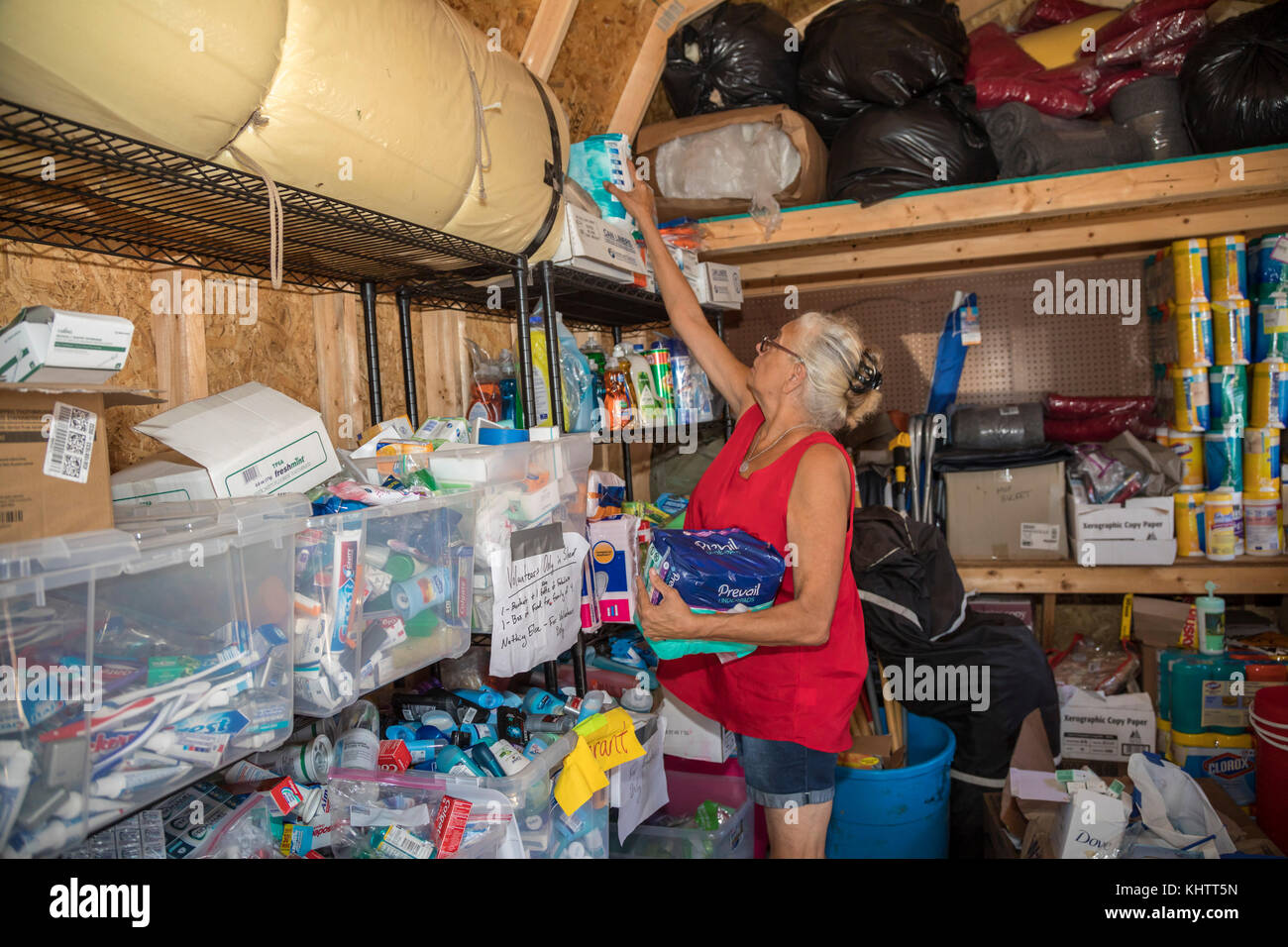 Rockport, Texas Families made homeless by Hurricane Harvey were