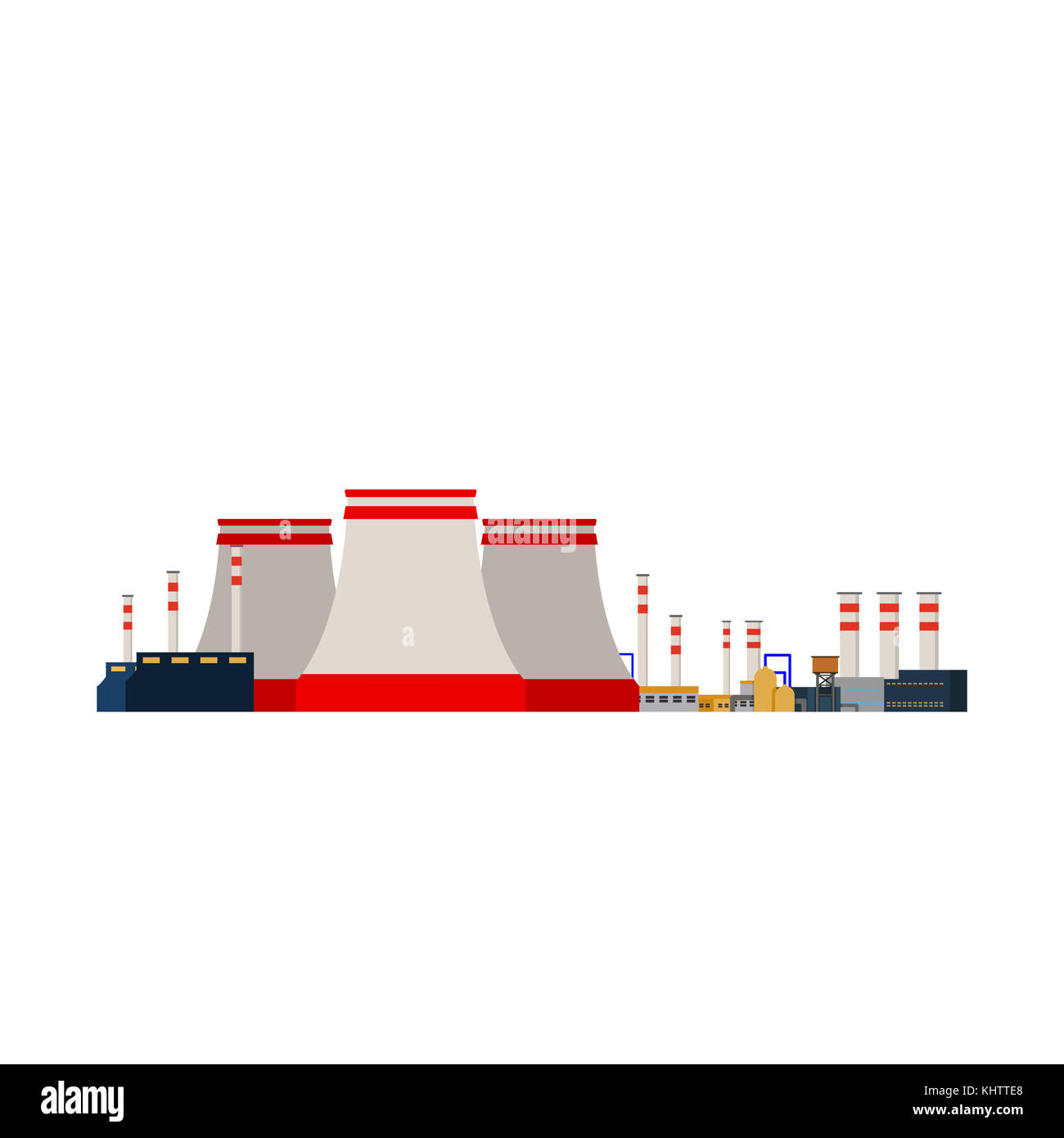 Factory Industrial Buildings Power plants vector Stock Photo - Alamy