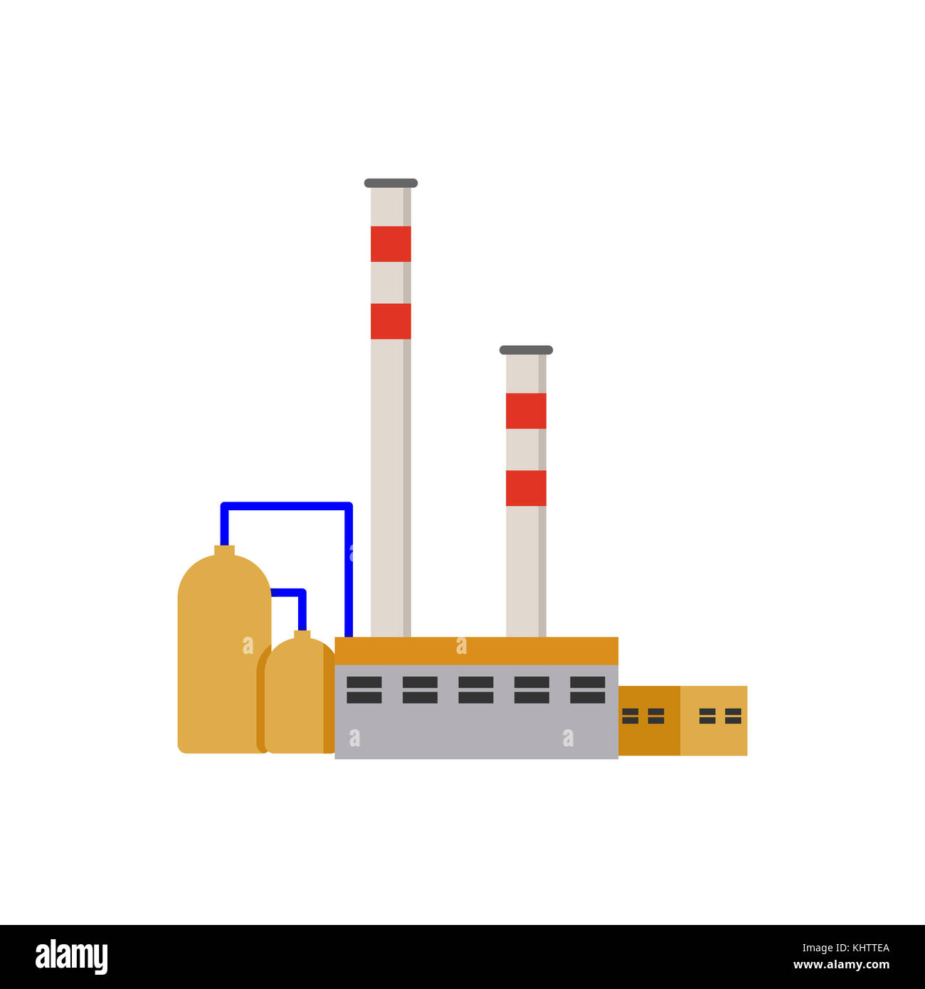 Factory Industrial Buildings Power plants vector Stock Photo - Alamy