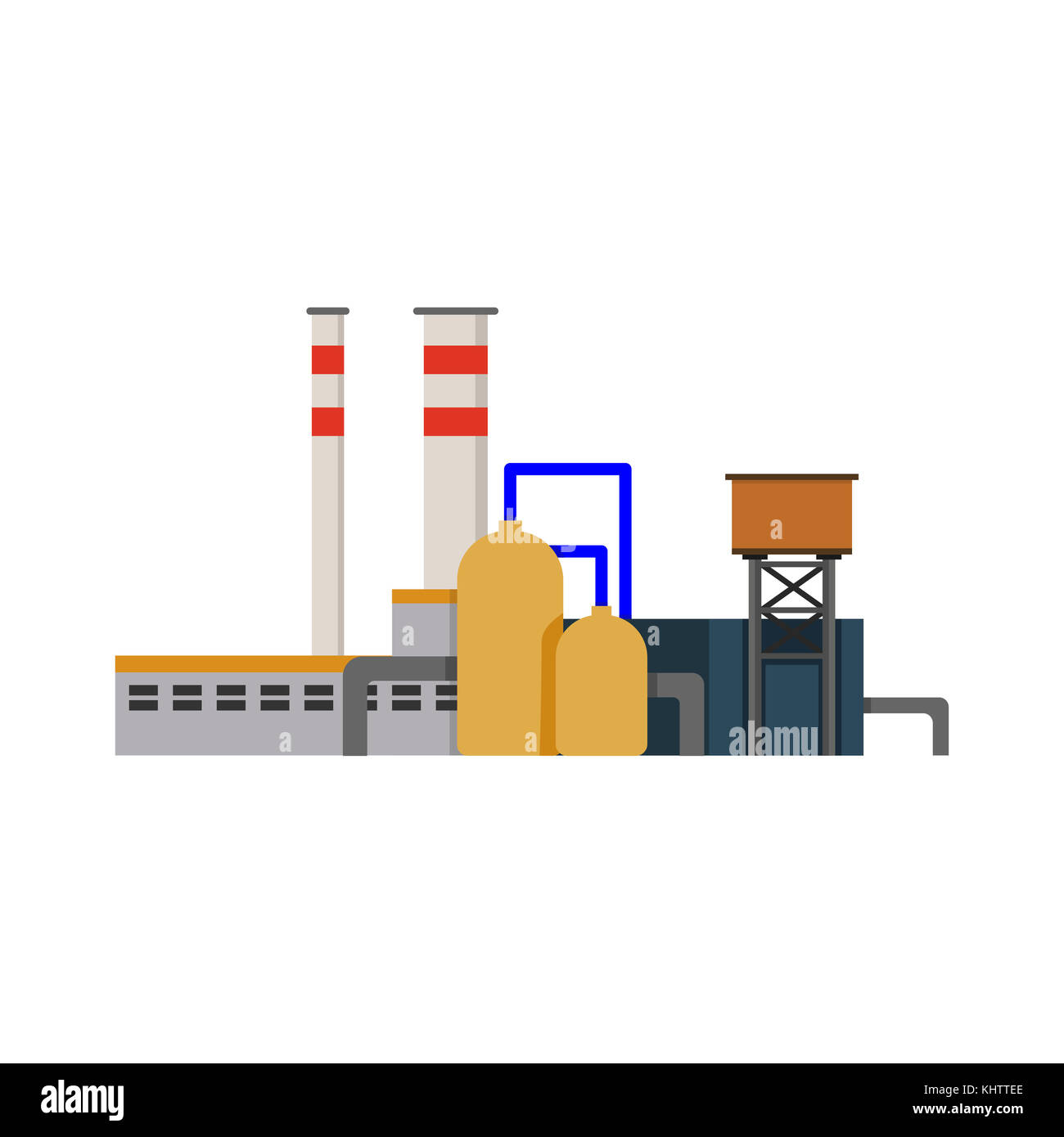 Factory Industrial Buildings Power plants vector Stock Photo - Alamy